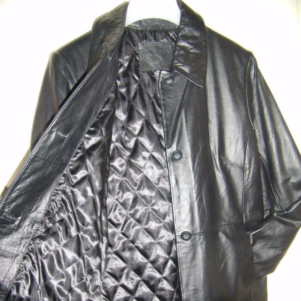 Vintage Soft Leather Quilted Lining Jacket Coat